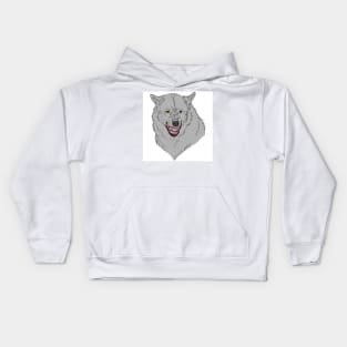 Wolf growls Kids Hoodie